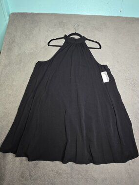 NWT Nine West Dress Women's XXL Black Halter Sleeveless Party Holiday